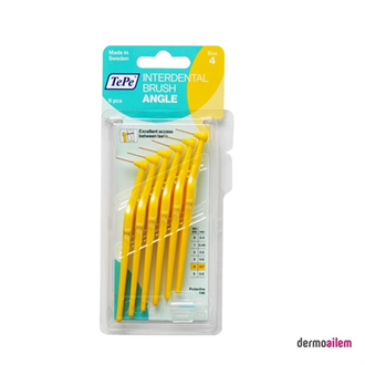 TePe Uzun Saplı Arayüz Fırçası Angle 4 Numara Sarı 0,7 mm T121
