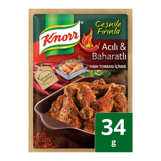 Knorr Fırında Tavuk Çeşnisi Acılı Baharatlı 31 gr