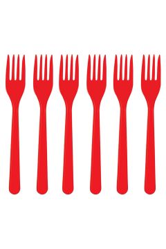 Minapack Renkli Plastik Çatal 10 Lu