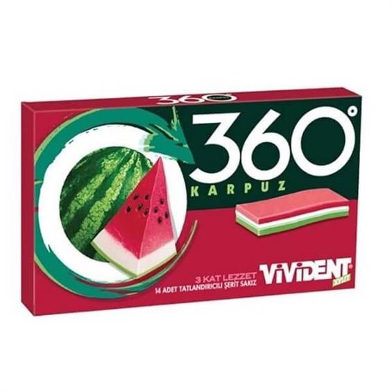 Vivident 360 Karpuz Aromalı Sakız Cüzdan Boy 33 gr