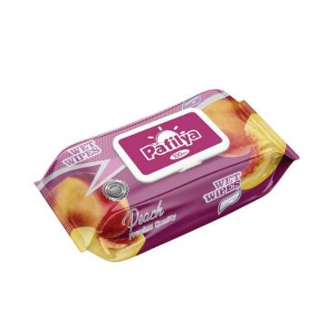 Pafilya Şeftali Desenli Islak Havlu 120 Adet