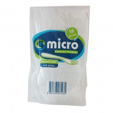 Micro Lüx Kristal Çatal 50 Adet