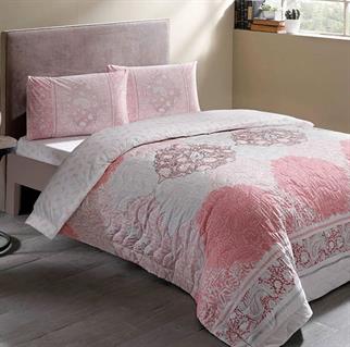 Taç Ranforce Kapitoneli Çift Kişilik Nevresim Takımı 3604