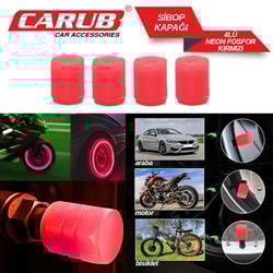 Carub Sibop Kapağı 4 Lü Neon Fosfor Kırmızı