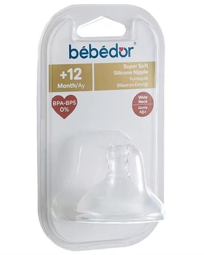 Bebedor Yumuşak Biberon Emziği Geniş Ağız kod 333 12 Ay