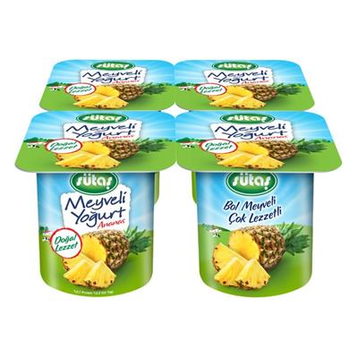 SÜTAS MEYV.YOGURT 115gr*4 LÜ ANANAS