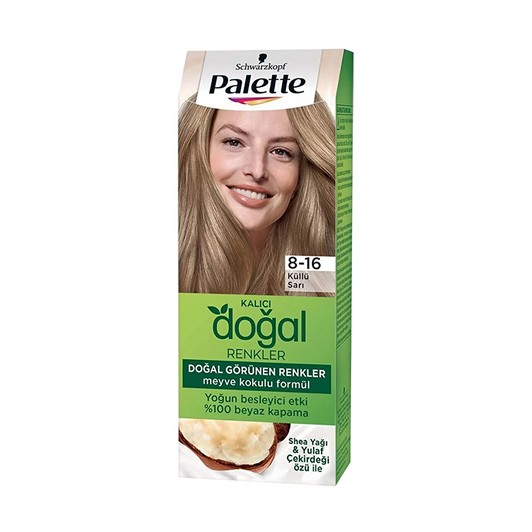 Palette Kalıcı Doğal Renkler Saç Boyası No: 8.16 Küllü Sarı