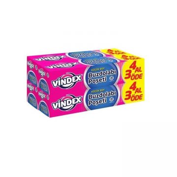 VİNDEX BUZDOLABI POŞETİ 4 AL 3 ÖDE KÜÇÜK BOY
