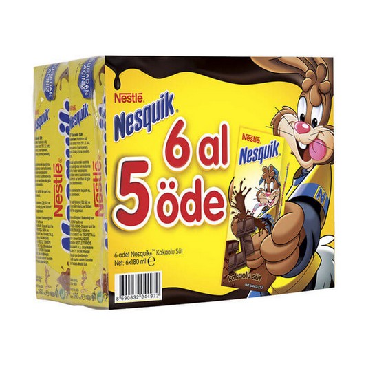 Nesquik Kakaolu Süt 6 Al 5 Öde 180 ml