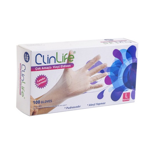 Clin Life Çok Amaçlı Eldiven Büyük Boy 100'lu