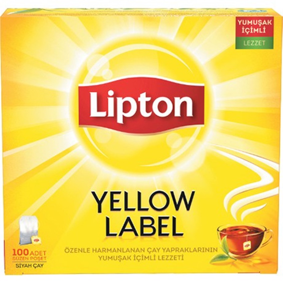 Lipton Yellow Label Bardak 100'Lü Poşet Çay 200 Gr