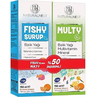 Naturalnest Fishy Şurup 150 ml + Multy Şurup 150 ml