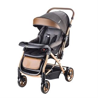 Baby Care BC65 Gold Siyah Capron Çift Yönlü Puset
