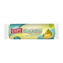 Stepy Büyük Boy Çöp Torbası Limon Kokulu 10 Adet ( 65*80 cm )