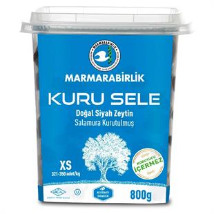 Marmarabirlik Kuru Sele Doğal Siyah Zeytin XS Boy 800g