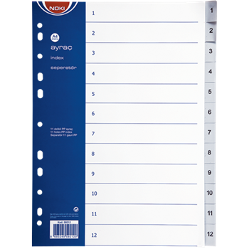 Noki Ayraç İndex Seperatör 1-12 Rakamlı Kod: 59212