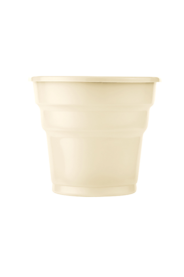 Roll-Up Krem Plastik Meşrubat Bardağı 180cc 25 li