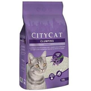 City Cat Lavender Topaklanan Kedi Kumu 10 Lt