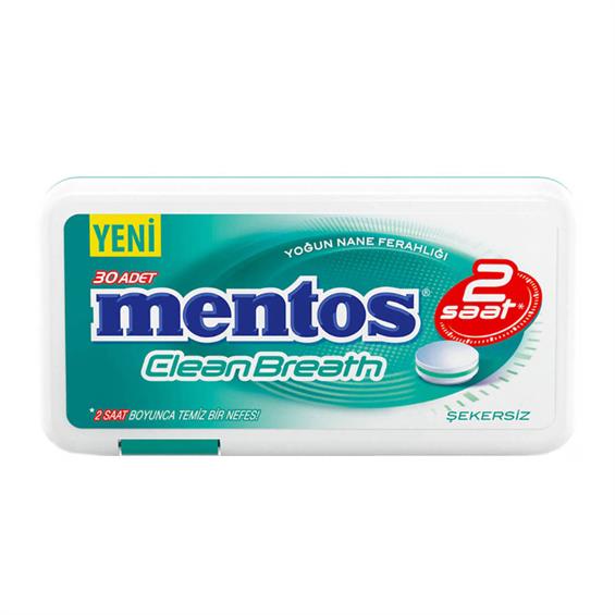 Mentos Clean Breath Yoğun Nane Aromalı Şeker 21 gr