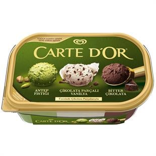 Algida Carte Dor Dondurma 850ml Antep Fıstığı Madagaskar Vanilyası Bitter Çikolata