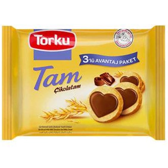 Torku Tam Çikolatam Bisküvi 3'lü 249 gr