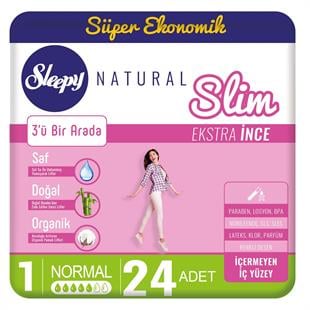 Sleepy Natural Slim İnce Ped Normal 24'lü