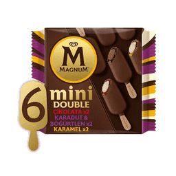 Algida Magnum Mini Double Çikolata/Karadut/Karamel/Böğürtlen 6x60 Ml