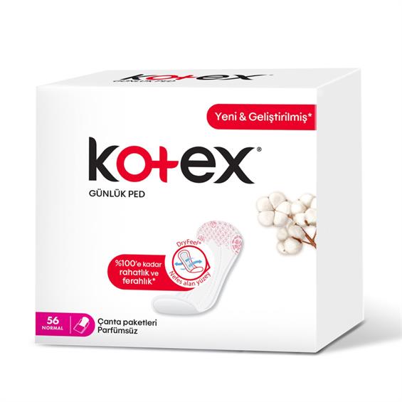 Kotex Anydays Günlük Ped Normal Parfümsüz 56'lı