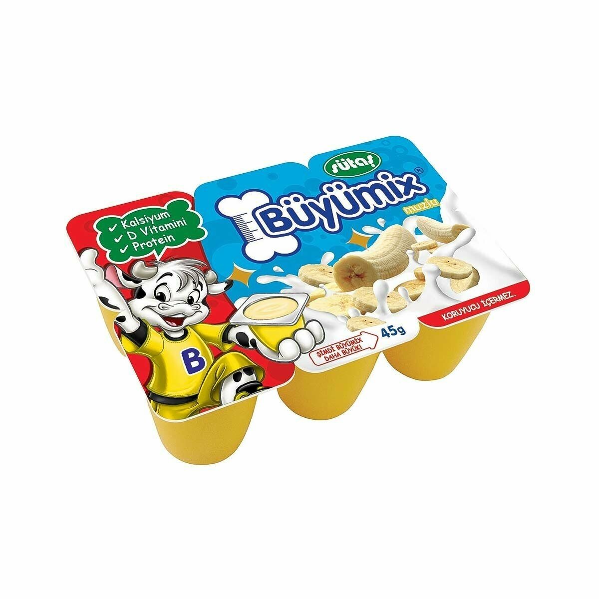 Sütaş Büyümix Muzlu 6'lı 45 gr
