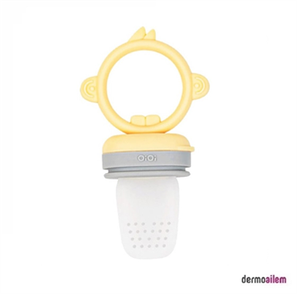 OİOİ Silikon Püre Meyve Sebze Emziği Sarı