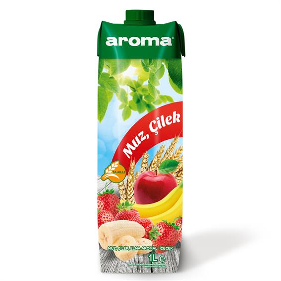 Aroma Meyve Nektarı Muz ve Çilekli 1 lt
