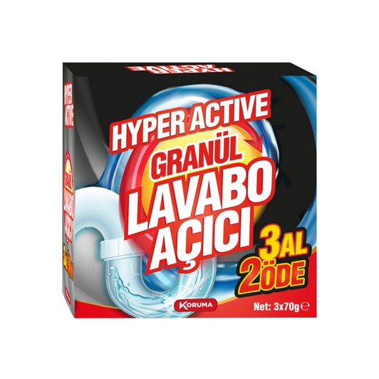Hyper Granül Lavabo Açıcı 3x70 gr