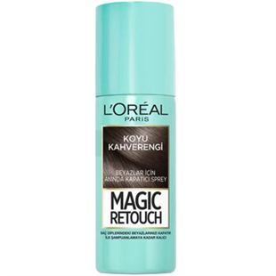 L'Oreal Paris Magic Retouch 2 Beyaz Kapatıcı Saç Spreyi - Koyu Kahverengi