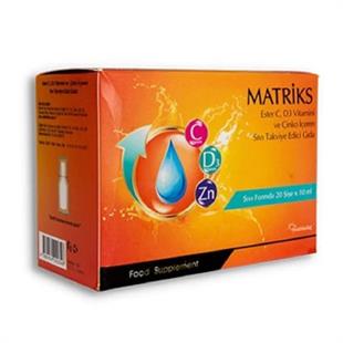 Matriks İlaç Ester C + D3 + Zinco 10 ml x 20 Flakon