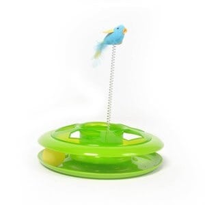 Duvo+ Happy Hoop Yaylı Tüylü Kedi Oyuncağı  Yeşil