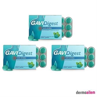 Gavidigest Nane Aromalı Şekersiz 12 Pastil 3 Adet (SKT: 03.2025)