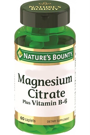 Nature's Bounty Magnesium Citrate Plus Vitamin B-6 60 Tablet