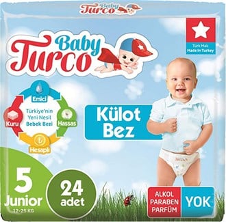 Baby Turco Külot Bez 5 Numara 24 Adet (12-25 kg)
