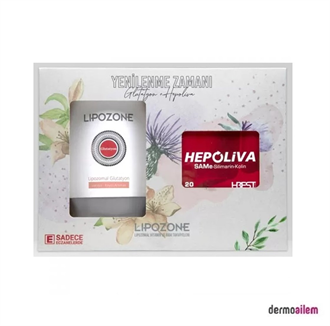 Lipozone Yenilenme Zamanı Kofre Glutatyon 180 mg + Hepoliva SAMe 20 tablet