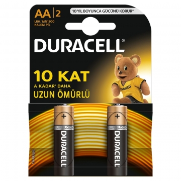 Duracell 2'Li Alkalin AA Kalem Pil 