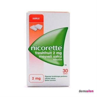 Nicorette Fresh Meyve 2 mg 30 lu Sakız Nikotin