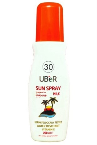 Uber Güneş Sütü Sprey SPF30 200 ml