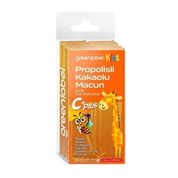 Green Label Kids Kış Macunu Kakaolu Stick 10 x 12 gr
