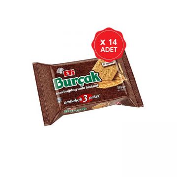 Eti Burçak Biskuvi 3 lü 393 Gr x 14 Adet