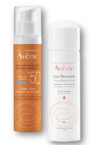 Avene Fluide SPF50 Güneş Kremi 50 ml + Avene Termal Su 50 ml