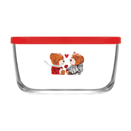 Teddy Bear Round Saklama Kabı 800 Cc