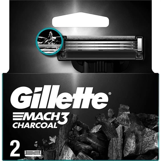 Gillette Tıraş Bıçağı Mach3 Charcoal Yedek 2'li