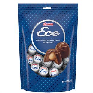 Ülker Ece Bütün Fındık Ve Fındık Kremalı Sütlü Çikolata 350 G