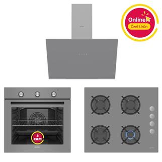 Simfer Ankastre Set (Gümüş Renk)