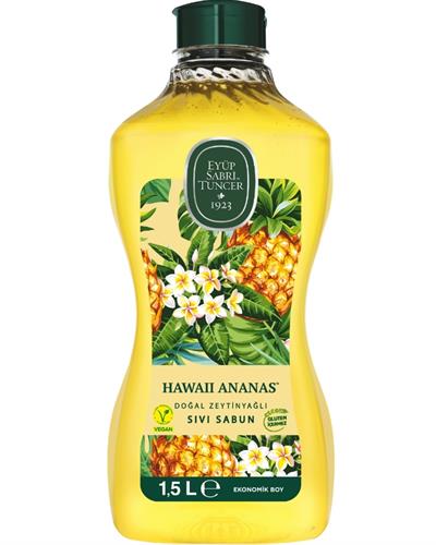 Eyüp Sabri Tuncer Doğal Zeytinyağlı Sıvı Sabun Hawaii Ananas 1,5 L Pet Şişe